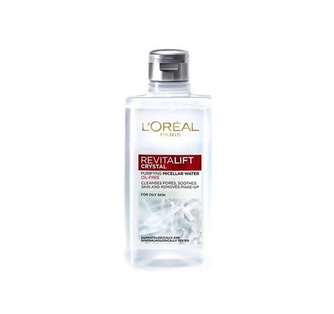 L'OREAL_Nước Tẩy Trang Nắp Xám Làm Sạch Sâu Cho Da Dầu Revitalift Crystal Micellar Water 95ml