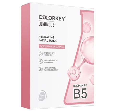 COLORKEY_Mặt Nạ Dưỡng Ẩm Sáng Da Luminous B5 Niacinamide Facial Mask Hydrating 25ml (Hồng)