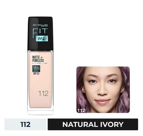 MAYBELLINE_Kem Nền Fit Me Matte + Poreless #112 Natural Ivory 30ml