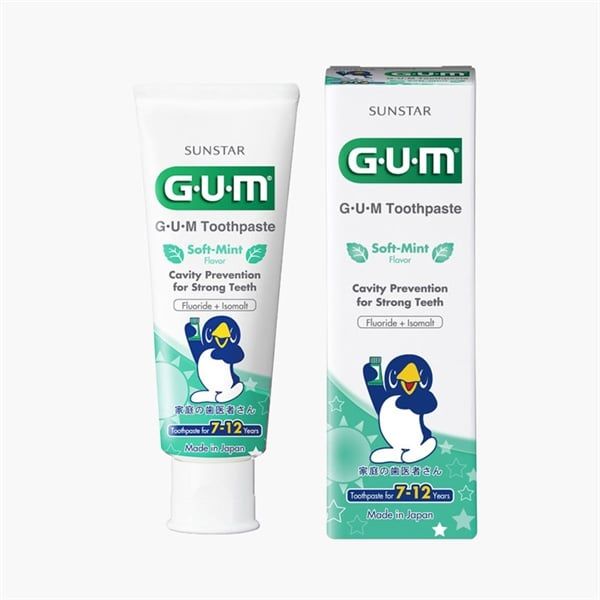 SUNSTAR_Kem Đánh Răng Gum Kids Cho Trẻ Từ 7-12 tuổi Hương Bạc Hà 70g