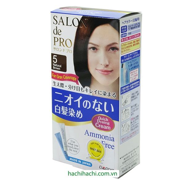 SALON DE PRO_Kem Nhuộm Tóc Phủ Bạc Không Mùi, Dạng Bọt