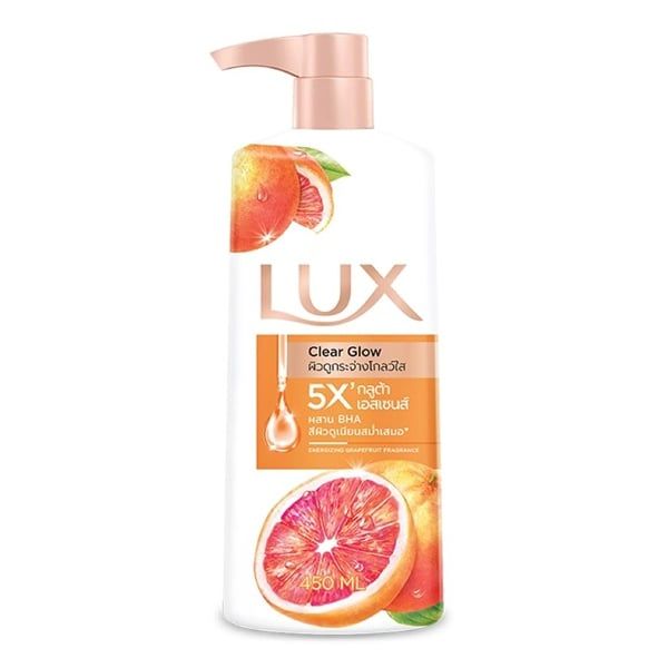 LUX_Sữa Tắm Clear Glow 450ml Cam
