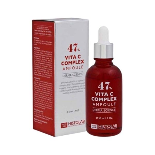 HISTOLAB_Tinh Chất Dưỡng Trắng Mờ Thâm Nám 47% Vita C Complex Ampoule Derma Science 50ml