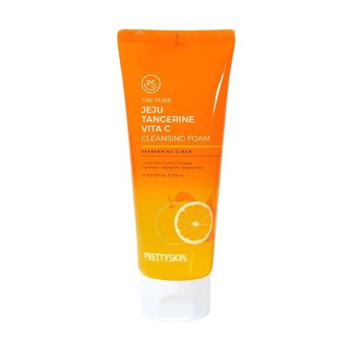 PRETTYSKIN_Sữa Rửa Mặt The Pure Jeju Tangerine Vita C Cleansing Foam 150ml