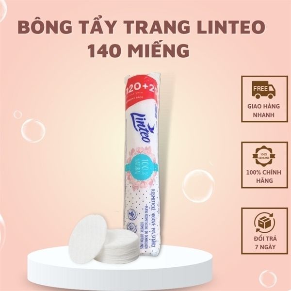 LINTEO_Bông Tẩy Trang 120+20 Miếng
