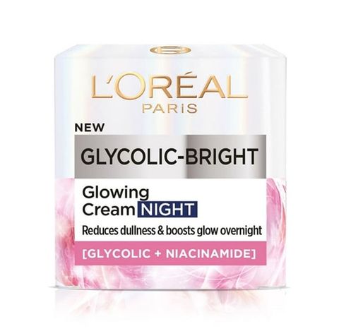 L'ORÉAL_Kem Dưỡng Sáng Mịn Mờ Thâm Nám Ban Đêm Glycolic-Bright 50ml (Hồng)
