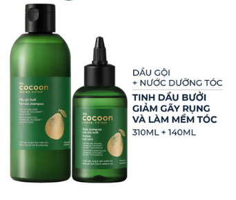 COCOON_Combo Dầu Gội Bưởi 310ml + Nước Dưỡng Tóc Tinh Dầu Bưởi 140ml