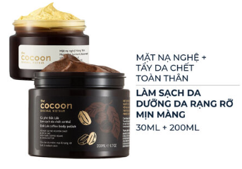 COCOON_Combo Mặt Nạ Nghệ Hưng Yên & Tẩy Da Chết Toàn Thân Cà Phê Đắk Lắk 30ml+200ml
