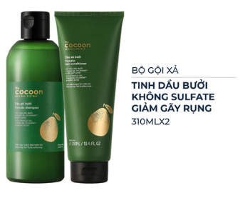 COCOON_Combo Dầu Gội Bưởi 310ml + Dầu Xả Bưởi 310ml