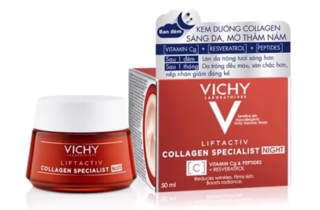 VICHY_Kem Dưỡng Sáng Da, Mờ Thâm Nám Đêm Liftactiv Collagen 16 Night 50ml