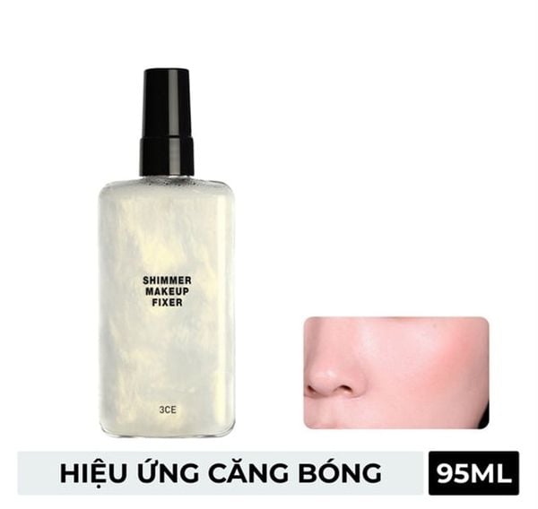 3CE_Xịt Khóa Nền Nhũ Shimmer Makeup Fixer 95ml