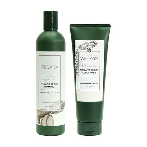 WEILAIYA_Bộ Dầu Gội Xả Dành Cho Tóc Dầu, Bết Dính Chiết Xuất Gừng