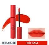 3CE_Son Kem Lì Velvet Lip Tint #Child Like (Đỏ Cam) 4G