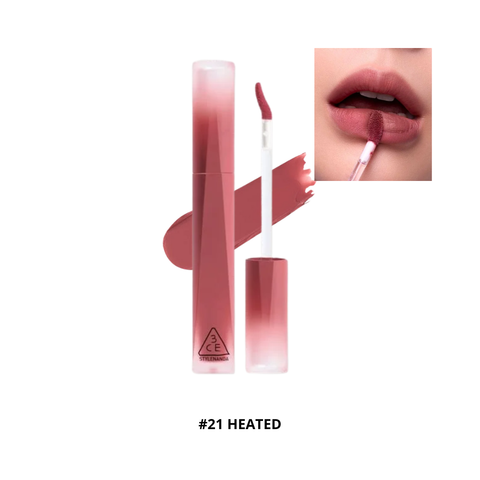 3CE_Son Kem Lì Velvet Lip Tint Plush 21 Heated 4g