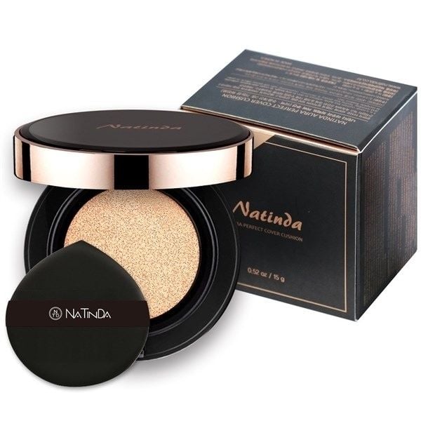 NATINDA_COMBO - SET Phấn Nước Aura Perfect Cover Cushion No.21 Vanilla 15g