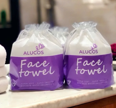 ALUCOS_Khăn Lau Mặt Khô Dùng Một Lần (Tím)