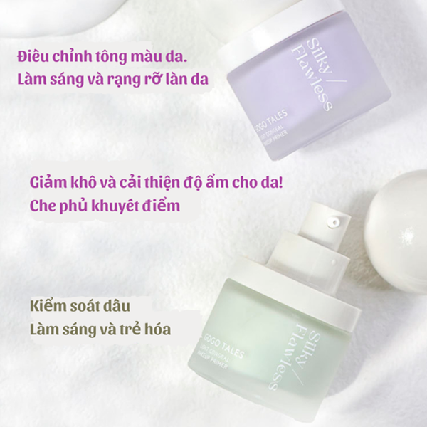 GOGO TALES_Kem Lót Che Khuyết Điểm Small Ice Ball Light Congeal Makeup Primer G01 35g