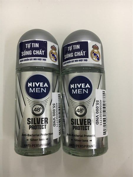 83778 NIVEA_Lăn Ngăn Mùi Men Phân Tử Bạc 50ml