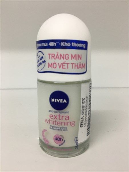 82864 NIVEA_Lăn Ngăn Mùi Nữ Dưỡng Trắng Da Mờ Vết Thâm 25ml (Chai)