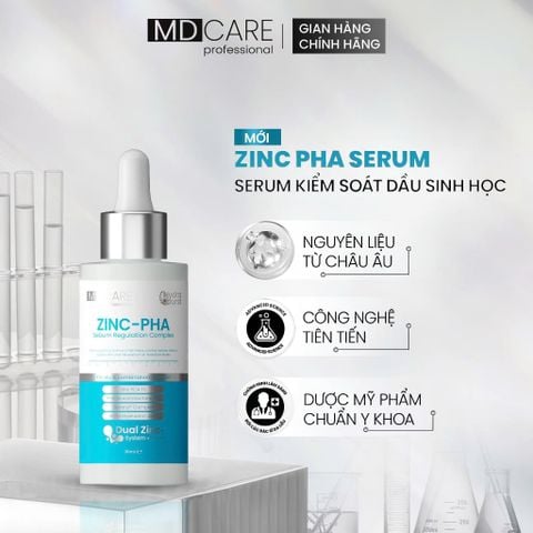 MDCARE_Serum Kiểm Soát Dầu Sinh Học Zinc PHA Sebum Regulation Complex 30ml