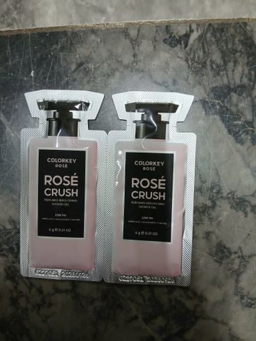 COLORKEY_Gel Tắm Rose Crush Perfumed Brightening Shower Gel 6g*2