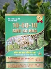 (Hộp 1Kg) Phân bón hỗn hợp NPK 10-60-10 SIÊU RA HOA. Kích hoa đồng loạt chuyên dùng cho: sầu riêng và cây ăn quả