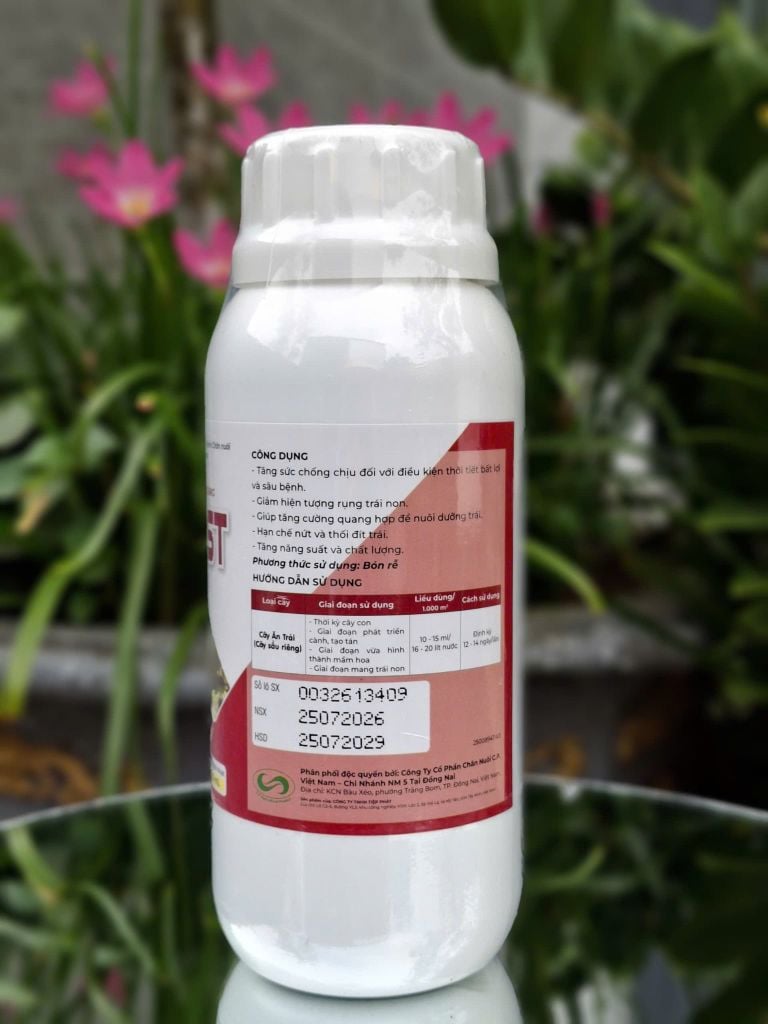 (Chai 500ml) TP GROW FAST: phân bón đa lượng - vi lượng sinh học có chất điều hòa sinh trưởng. Giúp kích trái, mau ra gai, giảm rụng trái, dưỡng trái
