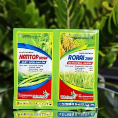 (20gr/gói) Cặp đôi trừ bệnh đạo ôn vi khuẩn NATITOP + RORAI Naka Japan, Giúp Cây Xanh Mướt - Sạch Bệnh Đạo Ôn - Cháy Bìa Lá - Lem Lép Hạt lúa