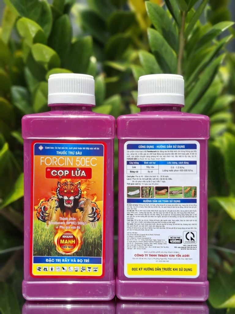 (Chai 450ml) Thuốc trừ sâu FORCIN 50EC Hiệu CỌP LỬA: đặc trị côn trùng chích hút như rầy và bọ trĩ