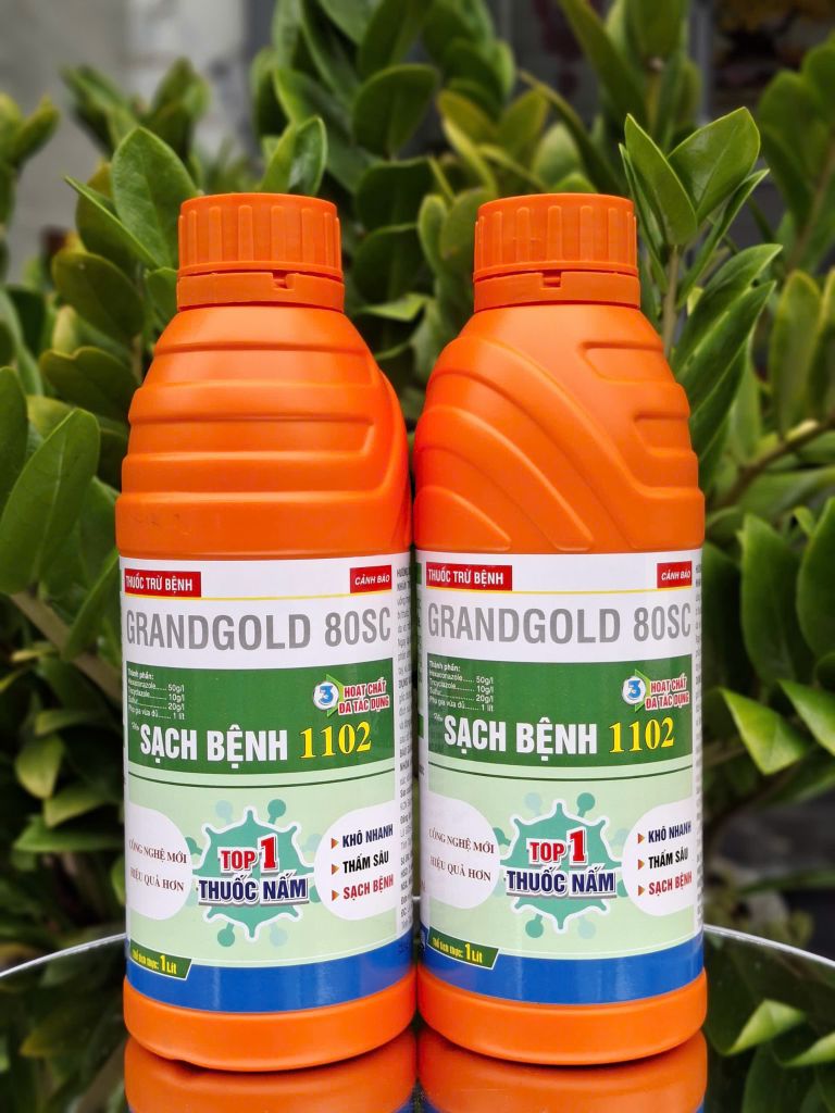 (Chai 500ml) SẠCH BỆNH 1102 - Grandgold 80SC :  đặc trị nấm bệnh, vàng lá, khô vằn, nấm hồng trên sầu riêng