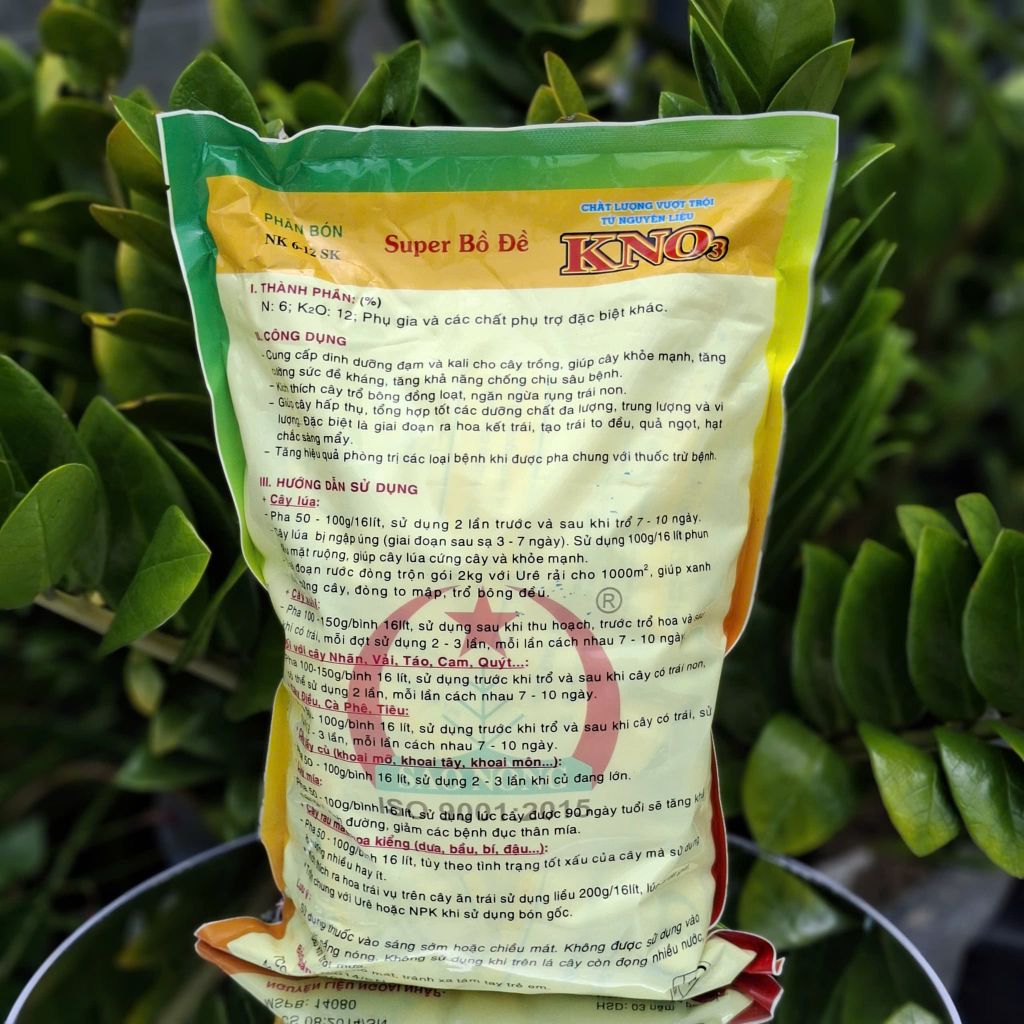 (Gói 2Kg) Phân bón NK 6-12 SK: SUPER BỒ ĐỀ KNO3: chất lượng vượt trội từ nguyên liệu; tiện lợi, tiết kiệm, năng suất cao