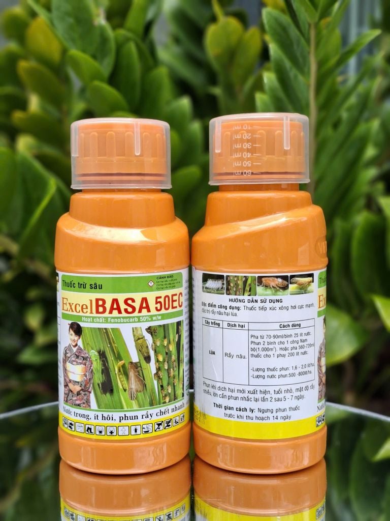(Chai 450ml) Thuốc trừ sâu Excel BASA 50EC: nước trong, ít hôi, phun rầy chết nhanh. Thuốc tiếp xúc xông hơi cực mạnh, đặc trị rầy nâu hại lúa