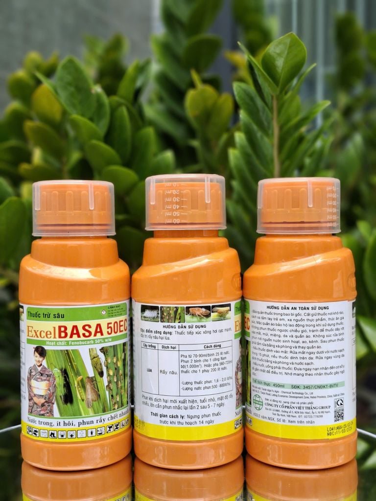 (Chai 450ml) Thuốc trừ sâu Excel BASA 50EC: nước trong, ít hôi, phun rầy chết nhanh. Thuốc tiếp xúc xông hơi cực mạnh, đặc trị rầy nâu hại lúa