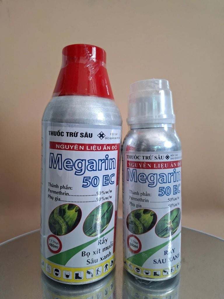 (240ml - 480ml) Thuốc trừ sâu MEGARIN 50EC: Trị rầy thánh giá, Bọ Xít muỗi gây hại sầu riêng, bọ xít muỗi gây hại điều/ ca cao, Sâu Xanh đậu tương