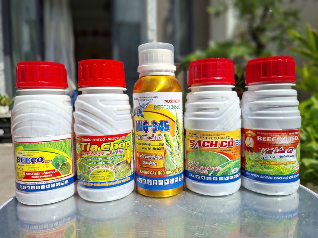 Thuốc trừ cỏ sót như trừ cỏ gạo, cỏ đuôi phụng, cỏ lồng vực và cỏ chác lác trên ruộng lúa