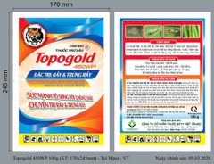 (100gam) TOPOGOLD 450WP: trừ rầy xanh, rầy phấn trắng rầy chổng cánh và bọ xít muỗi - diệt rầy và gây ung trứng