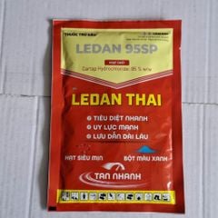 (Gói 100g) Thuốc trừ sâu LEDAN 95SP, Cartap Hydrochloride 95% - Hiệu LEDAN THÁI (bột màu xanh, siêu mịn): đặc trị sâu đục thân, rầy xanh sầu riêng, sâu đục thân, ruồi, bọ trĩ, bọ cánh cứng