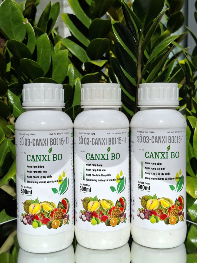 (Chai 500ml) Phân bón lá trung vi lượng CANXI BO: ngăn rụng bông, ngăn rụng trái non, nâng cao tỉ lệ thụ phấn, tăng lượng đường và vitamin thiết yếu