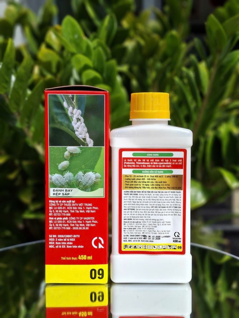 (Chai 450ml) Akulagold 260EW, RỆP SÁP 1102:  đặc trị rệp sáp cà phê, rệp sáp sầu riêng, rệp sáp ổi, rầy phấn trắng lúa, bọ trĩ, sâu đục thân, muỗi hành lúa