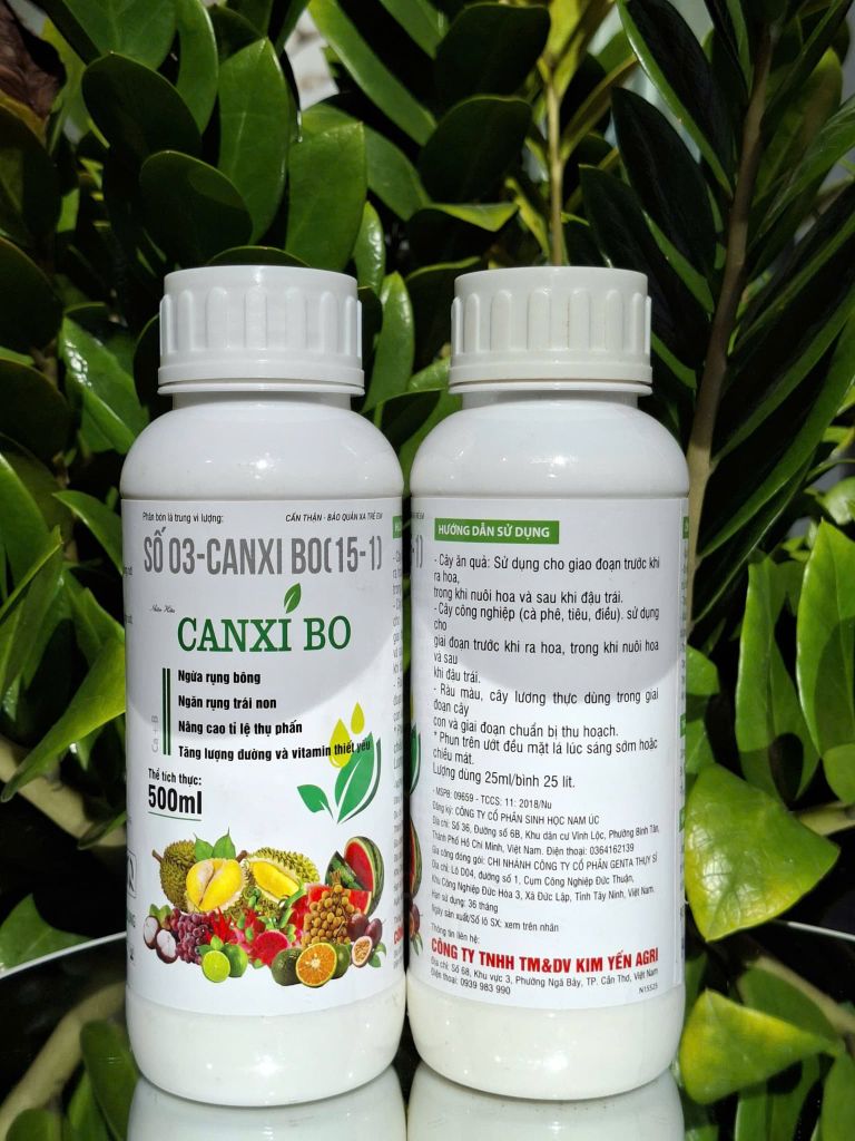 (Chai 500ml) Phân bón lá trung vi lượng CANXI BO: ngăn rụng bông, ngăn rụng trái non, nâng cao tỉ lệ thụ phấn, tăng lượng đường và vitamin thiết yếu