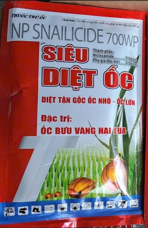 Thuốc trừ ốc bưu vàng, ốc sên, ốc ma, ốc hương - hiệu SIÊU DIỆT ỐC, NP SNAILIDCIDE 700WP, thuốc rãi diệt ốc bưu vàng - Ốc Mồi 18gr 800gam diệt ốc bưu vàng, diệt ốc sên, diệt cả ốc nhỏ và ốc lớn