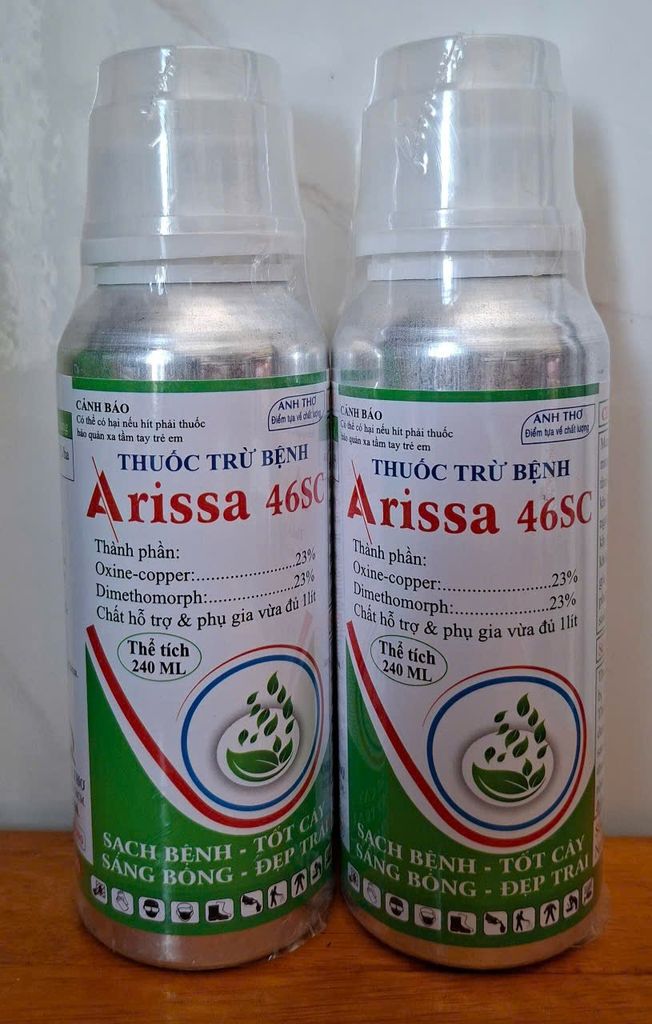 Thuốc trừ bệnh đốm lá, sương mai, thán thư, thối trái trên Vải - Chai Amitop 450SC (nhập khẩu Ấn độ) trừ bệnh nhưng không nóng cây