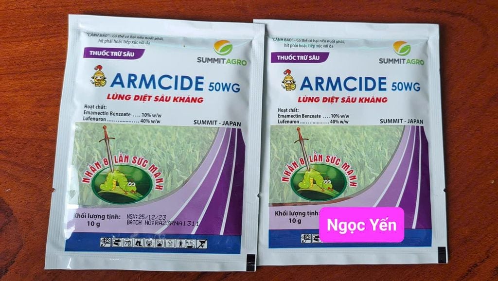 Thuốc trừ sâu ARMCIDE 50WG [Summit Agro] - Gói 10gam-Emamectin benzoate 10%w/w+ Lufenuron 40%w/w-diệt sâu khoang