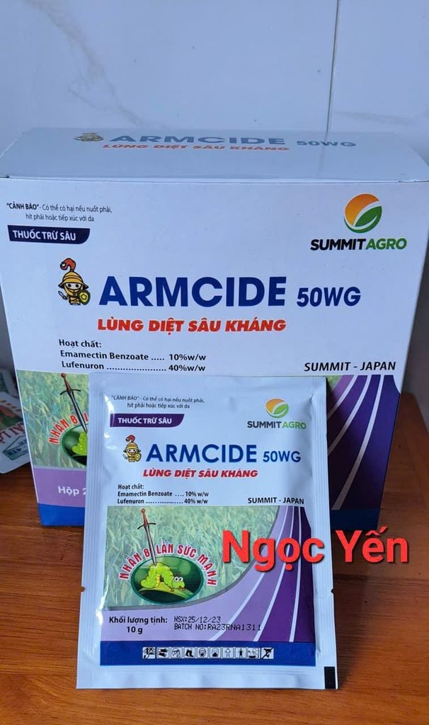 Thuốc trừ sâu ARMCIDE 50WG [Summit Agro] - Gói 10gam-Emamectin benzoate 10%w/w+ Lufenuron 40%w/w-diệt sâu khoang