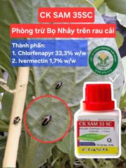 (Chai 20ml) Thuốc Trừ Sâu CK SAM 35SC - Diệt Sâu, Ung Trứng: trừ sâu keo mùa thu, bọ nhảy, sâu tơ, sâu cuốn lá, sâu xanh da láng
