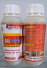 Gel Botract 500ml - công dụng như Bortrac hợp trí : hàm lượng bo cao 100.000 ppm: gia tăng thụ phấn, tạo noãn bào sớm, chống rụng trái non, ra hoa nhiều, đậu trái khỏe