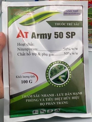(Gói 30g & 100g) AT ARMY 50SP: trị rệp sáp trên dưa leo, trị rệp sáp trên lá và cả trái dưa leo, dưa chuột