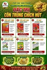 Các sản phẩm phòng trị Côn Trùng Chích Hút: Rầy Xanh, Rầy Phấn, Rầy Nhảy, Bọ Trĩ, Rầy Mềm, Rệp Sáp, Rầy Nâu