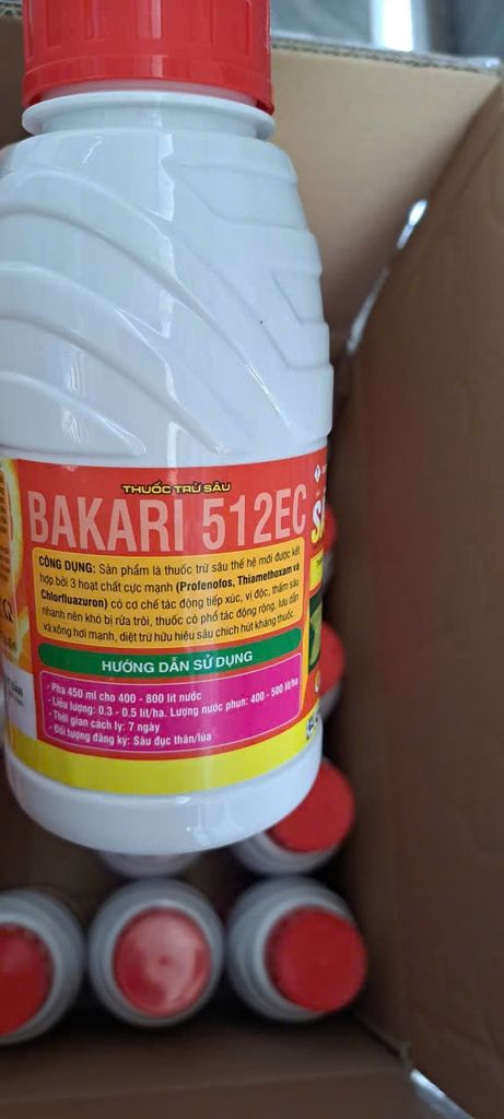 (Chai 450ml) Sâu Vẽ Bùa NAKA, Bakari 512EC: phòng trừ sâu vẽ bùa, sâu đục thân, nhện đỏ, rệp sáp, bọ xít muỗi, sạch ruồi.