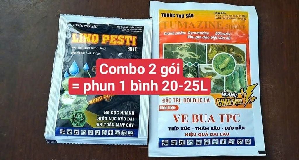 Combo diệt bọ nhảy trên rau cải: LINO PESTI 25ML VÀ SÂU VẼ BÙA TPC 20G: hạ gục nhanh, hiệu lực kéo dài, an toàn mát cây